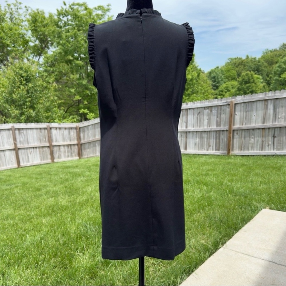 J. Crew Black Sleeveless Mock Neck A-Line Dress - Picture 3 of 3